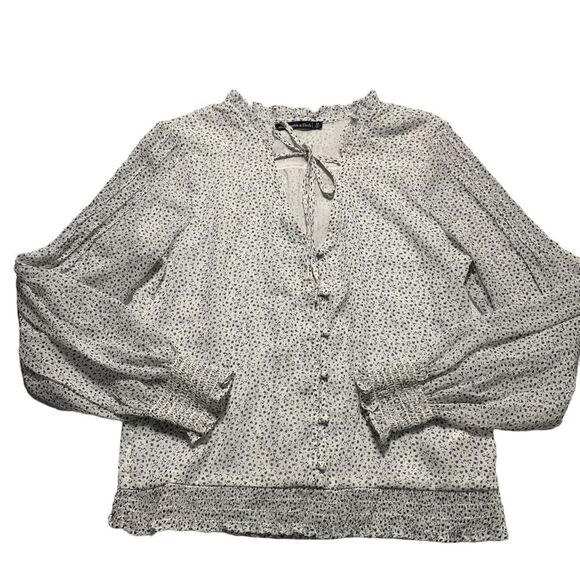 Abercrombie & Fitch Long Sleeve Sheer Top Medium - Picture 1 of 6